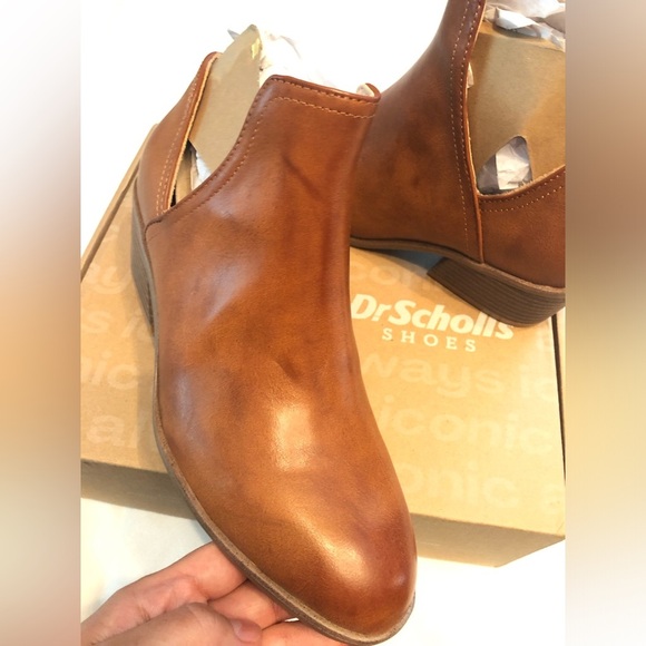 Dr. Scholl's Women Lucille brown block Heel Ankle western bootie slip on 6.5 M - Picture 2 of 9